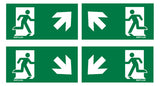 ESYLUX Piktogramm Ausgang Einlegeblatt SLE 24 SYMBOL SET II links und rechts