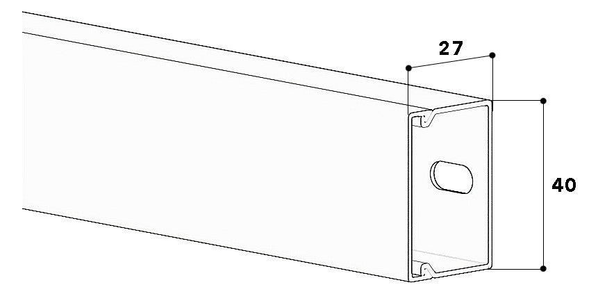 GGK Leitungsführungskanal Kst sbr unbeh LFG 25x40 25x40x2000mm RAL8014