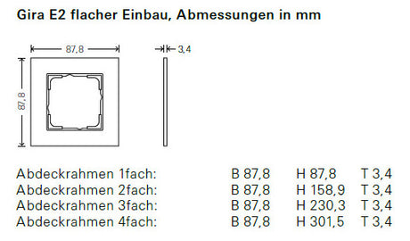 GIRA Rahmen 2f ws glz Metall E2 1002295