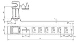 DEHN SE Dachleitungshalter  8mm Schrägd DLH US 8 H36 L205 GR V2A m.Clip Einhäng