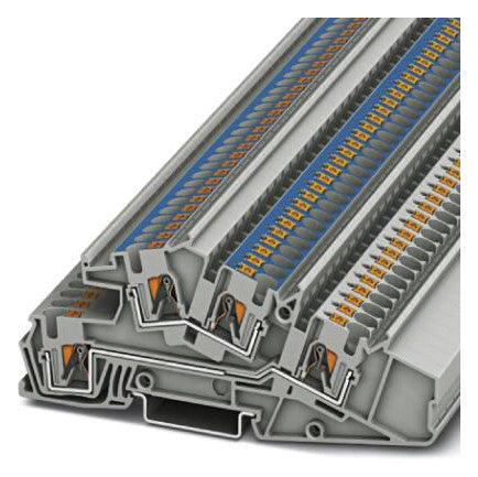 PHOENIX Installationsklemme 28A 0,2-6qmm PTI 4-L/N 2pot gr erf.Abschlusspl