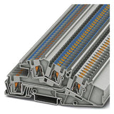 PHOENIX Installationsklemme 28A 0,2-6qmm PTI 4-L/N 2pot gr erf.Abschlusspl