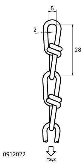 WALRAVEN Knotenkette 2x28mm ST g/vz 400N 0912022