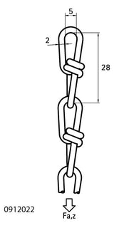 WALRAVEN Knotenkette 2x28mm ST g/vz 400N 0912022