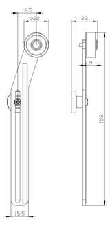 SIEMENS Antriebskopf 3SE5000-0AA56 Schwenkhebel verstellbar
