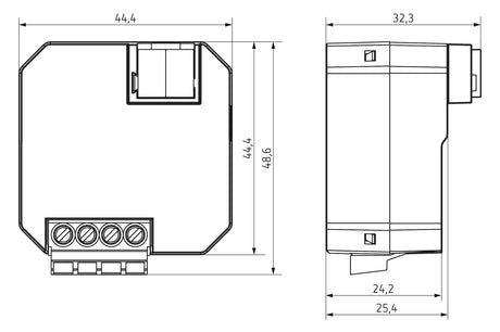 THEBEN Jalousieaktor KNX UP 1f 2Eing 10A LUXORliving J1 Schalten