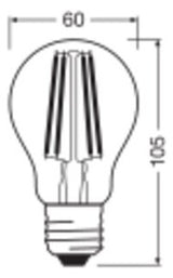 LEDVANCE LED-Lampe FM E27 A100 11W 2700K LED Classic A 100 Filament DIM P 11 ws
