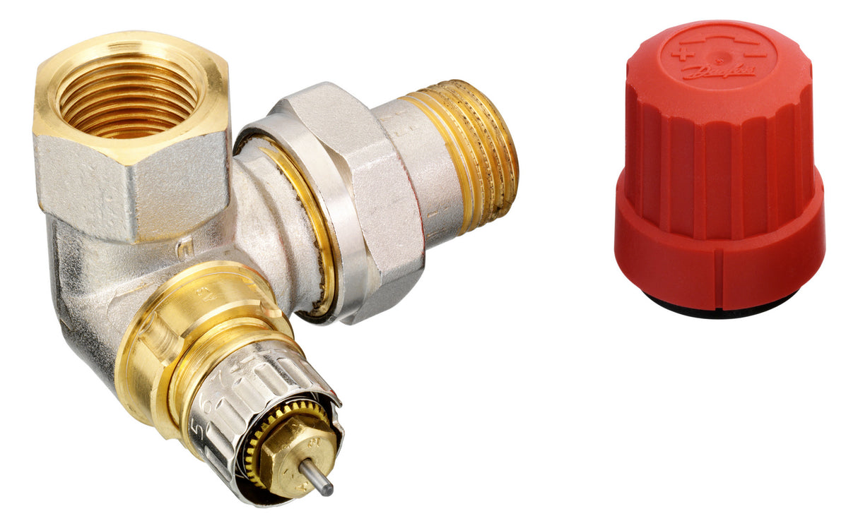 Ventilgehäuse RA-N 15 R 1/2, WE rechts, matt vernickelt