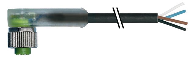 MURR Sensor-Aktorkabel 4p 5m M12 Female 7000-12421-6340500 abgew fr.Ende PUR