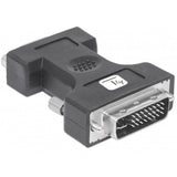 DVI Adapter, DVI-I male auf VGA female, schwarz Stück