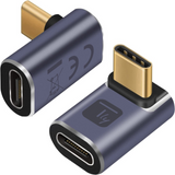Techly USB-C Adapter Stecker/Buchse 90° gewinkelt, 40Gbps, 4K und 8K Stück