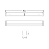 THORNECO LED-Badleuchte 12W 3000-4000K ELSA VARIOFLEX 600 1200 930/35/40 M 1200