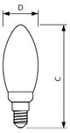PHILIPS-LM LED-Kerzenlampe FM E14 B35 ws MAS LEDCandleDT3.4-40W E14 927 B35C 3,4W