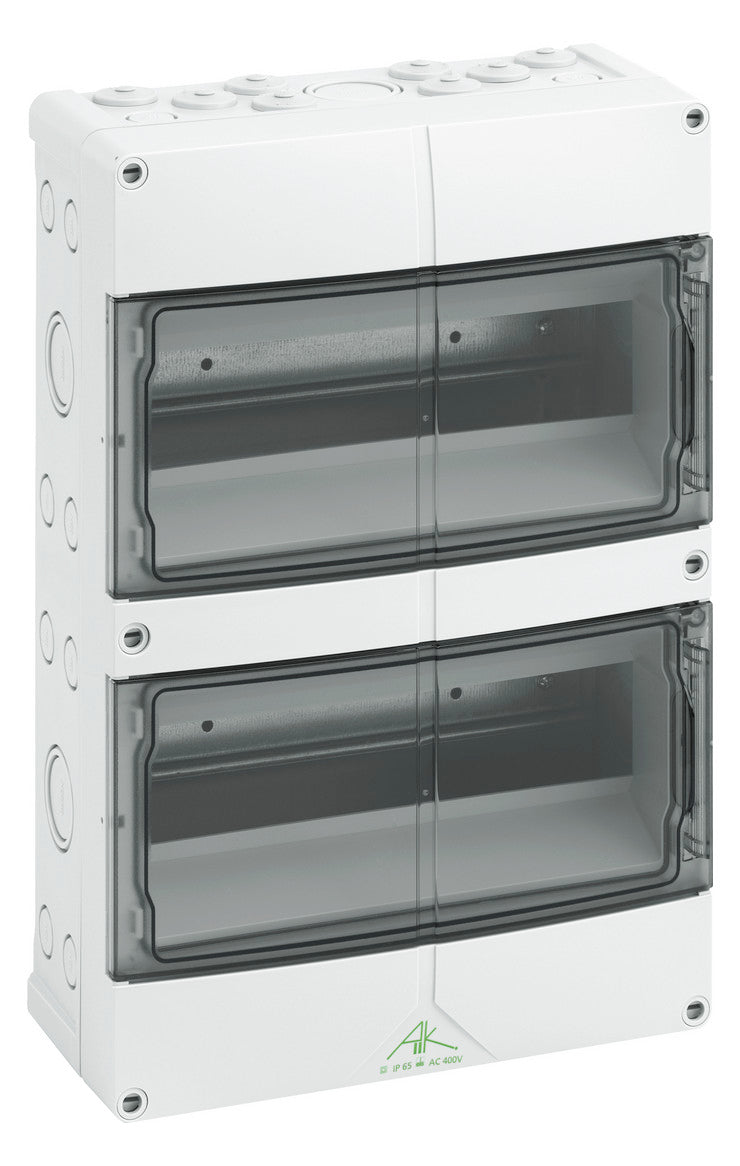 SPELSBERG Kleinverteiler AP 2x12TE Kst AKi 24 IP65 250x122x370mm DIN-Schiene