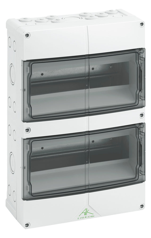 SPELSBERG Kleinverteiler AP 2x12TE Kst AKi 24 IP65 250x122x370mm DIN-Schiene