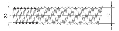 GEWISS Wellrohr  22mm PVC IP64 PVC gr DX30022 320N 5-60°C