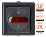 KOPP Kontroll-Heizungsschalter glz AP 2p BLUEELECTRIC 562315000 IP44 1f