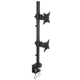 Schreibtischhalterung für 2 LCD TV LED 13"-27", vertikal, mit Klemme Stück