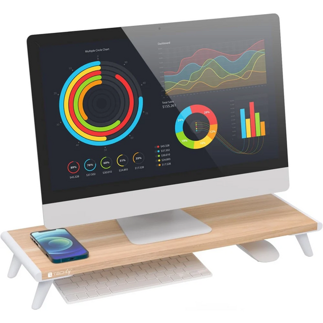Techly ergonomischer Monitorständer  Stück