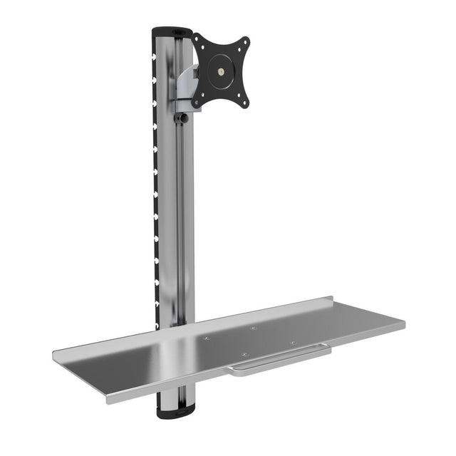 Wandhalterung für 1 Monitor 15"-27" mit Tastaturablage und Monitorarm Stück