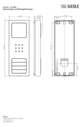 SIEDLE Schriftband ws CA 812-2, CA/CAU 850-2, CV/CVU 850-