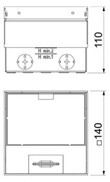 BETTERMANN Geräteeinsatz VA quadrat 1f UDHOME2 GV15V m.Belagaussp 15mm