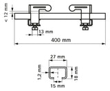 Walraven Trägerklemmset 27x18 5tlg. ev 400x32x60 bis Flanschstärke 12 mm | 6070400