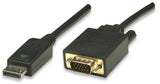 DisplayPort auf VGA Konverterkabel, schwarz, 1,8 m Stück