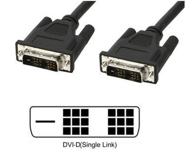 DVI-D Single-Link Anschlusskabel Stecker/Stecker, schwarz, 1,8 m Stück
