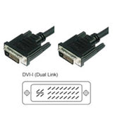 DVI-I 24+5 Dual Link, Anschlusskabel Stecker/Stecker, Analog / Digital, 1,8m Stück