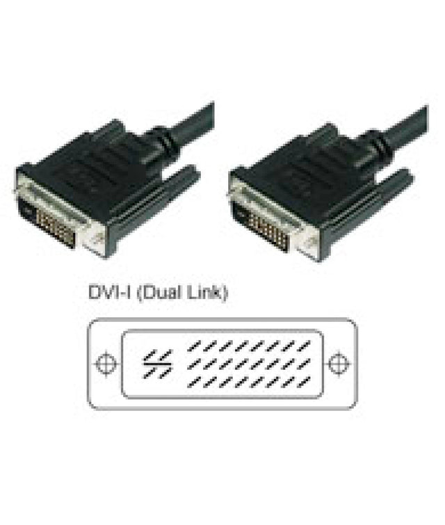 DVI-I 24+5 Dual Link, Anschlusskabel Stecker/Stecker, Analog / Digital, 1,8m Stück