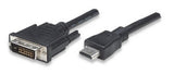 HDMI zu DVI-D Anschlusskabel, schwarz, 1 m Stück