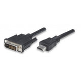 HDMI zu DVI-D Anschlusskabel, schwarz, 1,8 m Stück