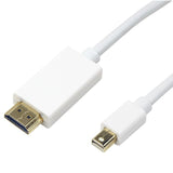 Mini-DisplayPort (Thunderbolt) Anschlusskabel auf HDMI, St.-St., weiß, Stück