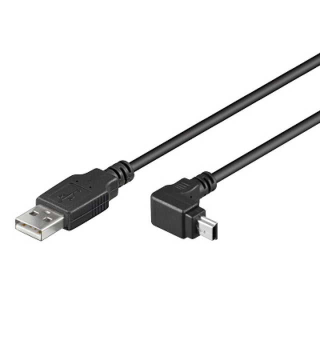 USB 2.0 Anschlusskabel Stecker Typ A - Stecker Mini B 90° gewinkelt, 1,8 m Stück