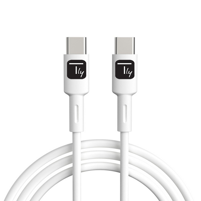 Techly USB-C Stecker 2.0 Kabel 2m weiß Stück