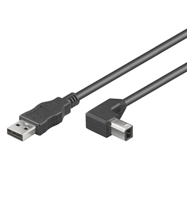 USB2.0 Anschlusskabel Stecker Typ A - Stecker Typ B 90° gewinkelt, 1,0 m Stück