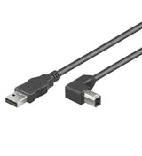 USB2.0 Anschlusskabel Stecker Typ A - Stecker Typ B 90° gewinkelt, 3,0 m Stück