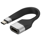 Techly USB-C Stecker auf HDMI-Buchse kurz, flaches FPC Kabel Stück