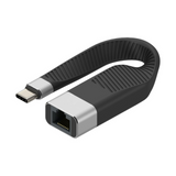 Techly USB-C Stecker auf RJ45-Buchse kurz, flaches FPC Kabel Stück