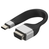 Techly USB-C Stecker auf VGA-Buchse kurz, flaches FPC Kabel Stück