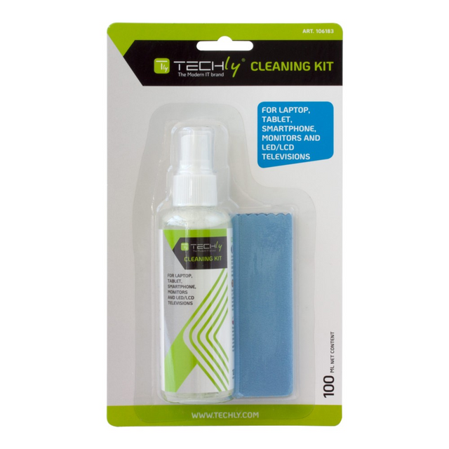 Techly Reinigungskit für Monitor 150ml mit Mikrofasertuch Stück