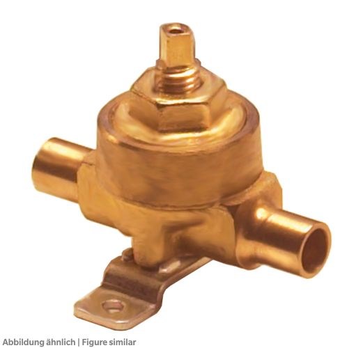 Handabsperrventil Danfoss BML 6S 6mm löt, mit Kappe und Kupferlötstutzen