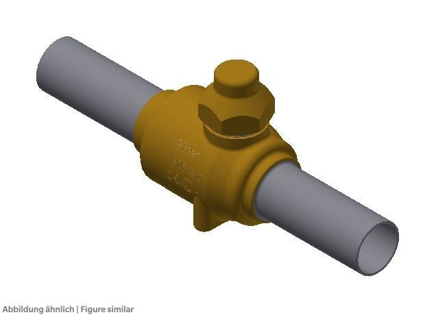 Kugelabsperrventil GBCH 28s 28mm schweißfür CO2, ohne Schraderventil,max.90 bar*