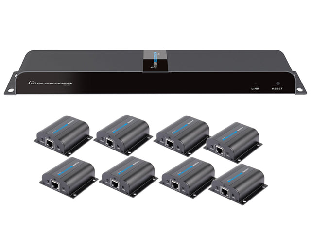 HDMI Extender/Splitter mit IR über Netzwerkkabel bis zu 50m, 1x8 Stück