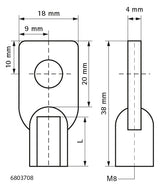 Walraven Befestigungsöse Zm M8 L: 38 11,5x18x38 | 6803708