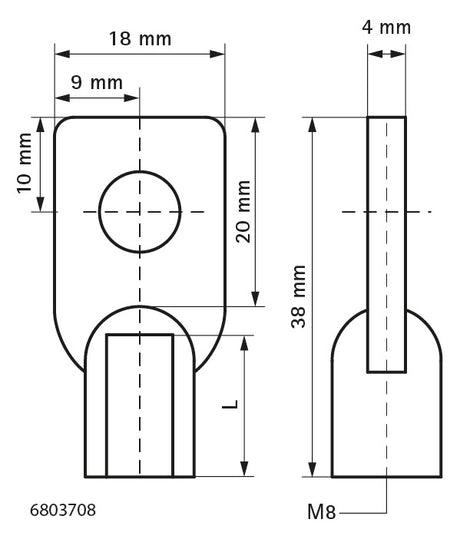 Walraven Befestigungsöse Zm M8 L: 38 11,5x18x38 | 6803708