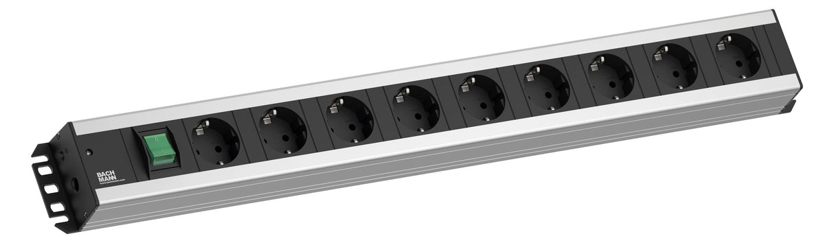 BACHMANN Steckdosenleiste 9f gr 2m 90° 300.004 m.Ein/Aus IP20 1,5qmm