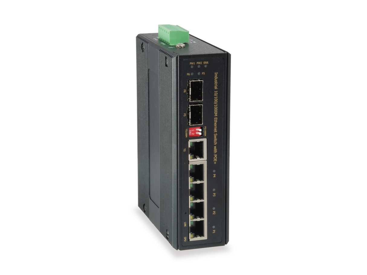 Industrial Gigabit Eth. Swicht - 4xPOE +1xSFP+1xCombo -40 to 75C 48VDC Stück