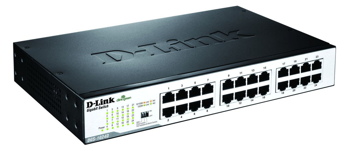D-Link Tischswitch 24x10/100/1000Mbps DGS-1024D/E